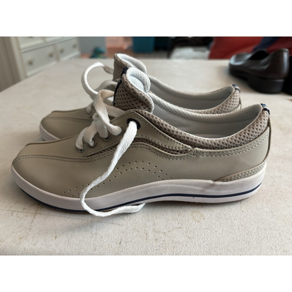 Keds Women's‎ Leather Oxford Sneakers Beige WH-14169M Lace Up Size 5.5
